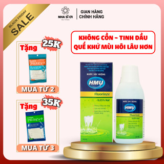 Nước súc miệng HMU Fluorinze 0,05% NaF 250ml ngăn ngừa sâu răng, chống ê buốt, hơi thở thơm mát - Đại Học Y