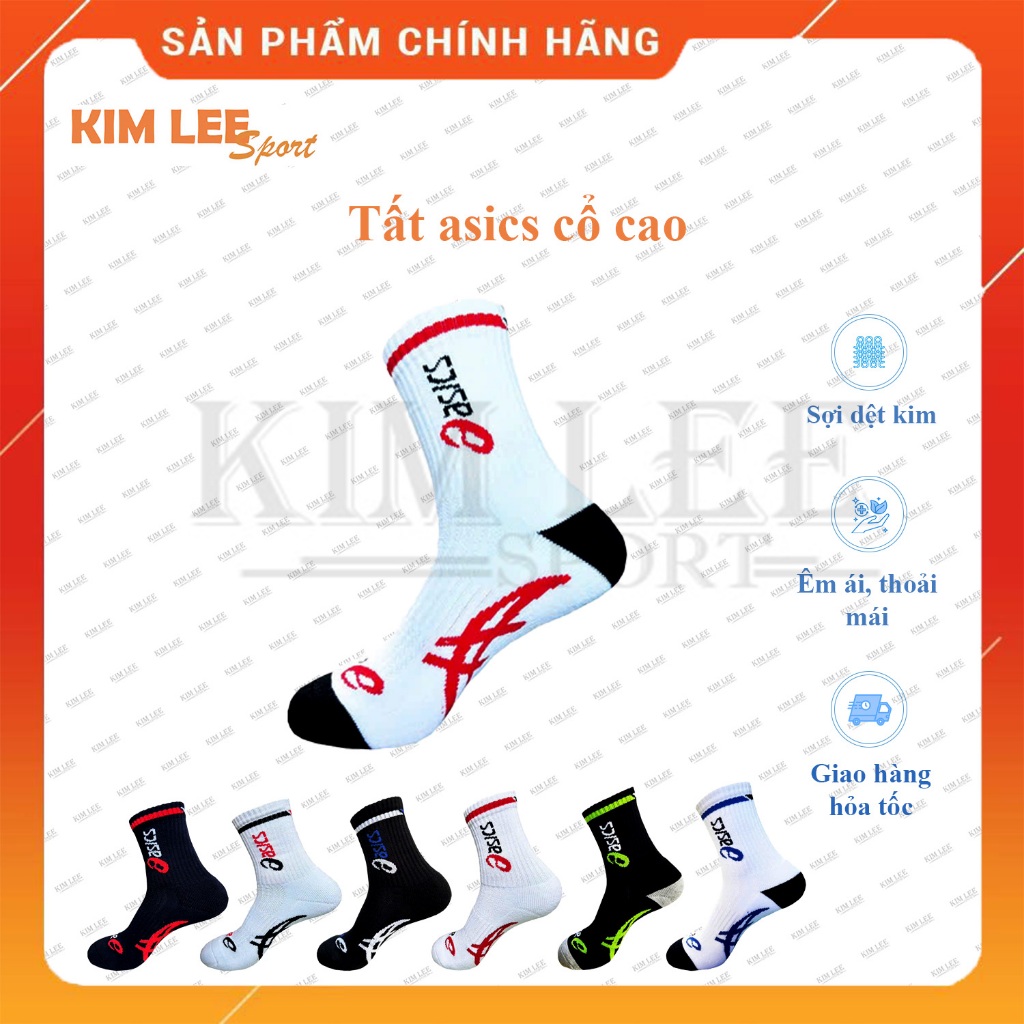 Tất thể thao ASICS cổ dài cao cấp