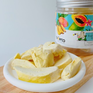 Sầu riêng sấy thăng hoa nguyên múi cao cấp túi 100G- Sầu riêng sấy khô Sầu Ri6 đặc sản miền tây