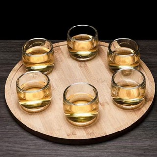 Cốc Thuỷ Tinh Pha Lê Cao Cấp Bộ Cốc 6 Chiếc Trong Suốt Dày Dặn Uống Trà Không Nóng, Phong Cách Sang Trọng