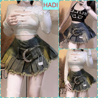 [CVJLT2020] CHÂN VÁY JEANS NỮ LƯNG CAO BẢN NỊT TO THẮT LƯNG CHÍT LY LAI TUA MÀU XANH VÀNG XANH ĐẬM SIÊU CÁ TÍNH