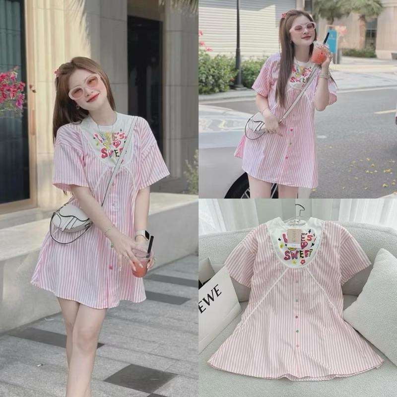 đầm babydoll xếp li