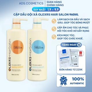Cặp dầu gội xả Olexrs Argan Oil Collagen Hair Salon 960ml/ 500ml - Cặp dầu gội phục hồi dành cho tóc hư tổn