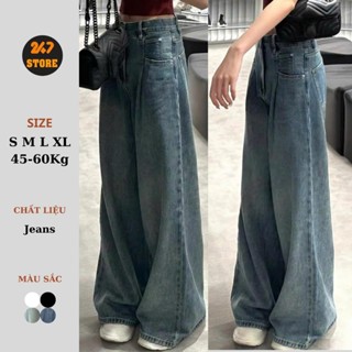 Quần Jean Ống Rộng 247Store Nhiều Màu Quần Bò Ống Suông Unisex Đi Học Đi Làm Back to School