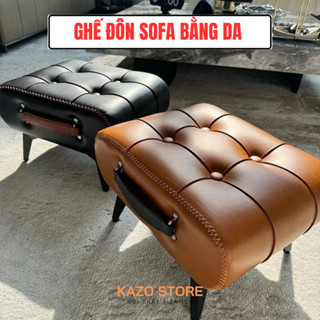 Ghế đôn vuông bằng da, đôn sofa dùng cho phòng khách, salon, studio, ghế đi giày (HÀNG ĐẸP)