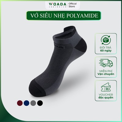 Vớ Thể Thao Nam Cổ Ngắn Chất Liệu Polyamide Cao Cấp Thương Hiệu Woada LK801