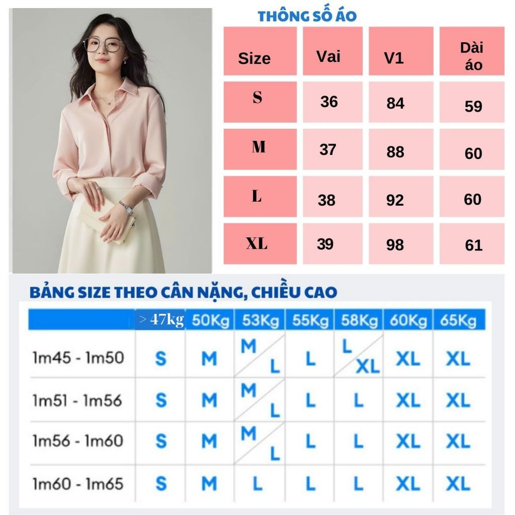 Áo Sơ Mi Lụa Kiểu Dấu Cúc Tay Dài Phong Cách Hàn Quốc, Áo Sơ Mi Trắng Cổ Đức Form Rộng Hàng Thiết Kế CHANMINU A16 | BigBuy360 - bigbuy360.vn