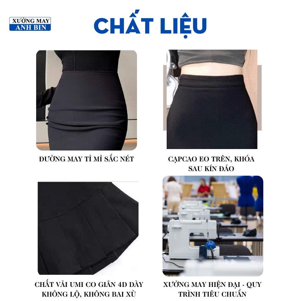 Chân váy đuôi cá dáng dài ôm body, chất UMI dày co giãn thoải mái, phong cách Hàn Quốc quyến rũ sang trọng | BigBuy360 - bigbuy360.vn