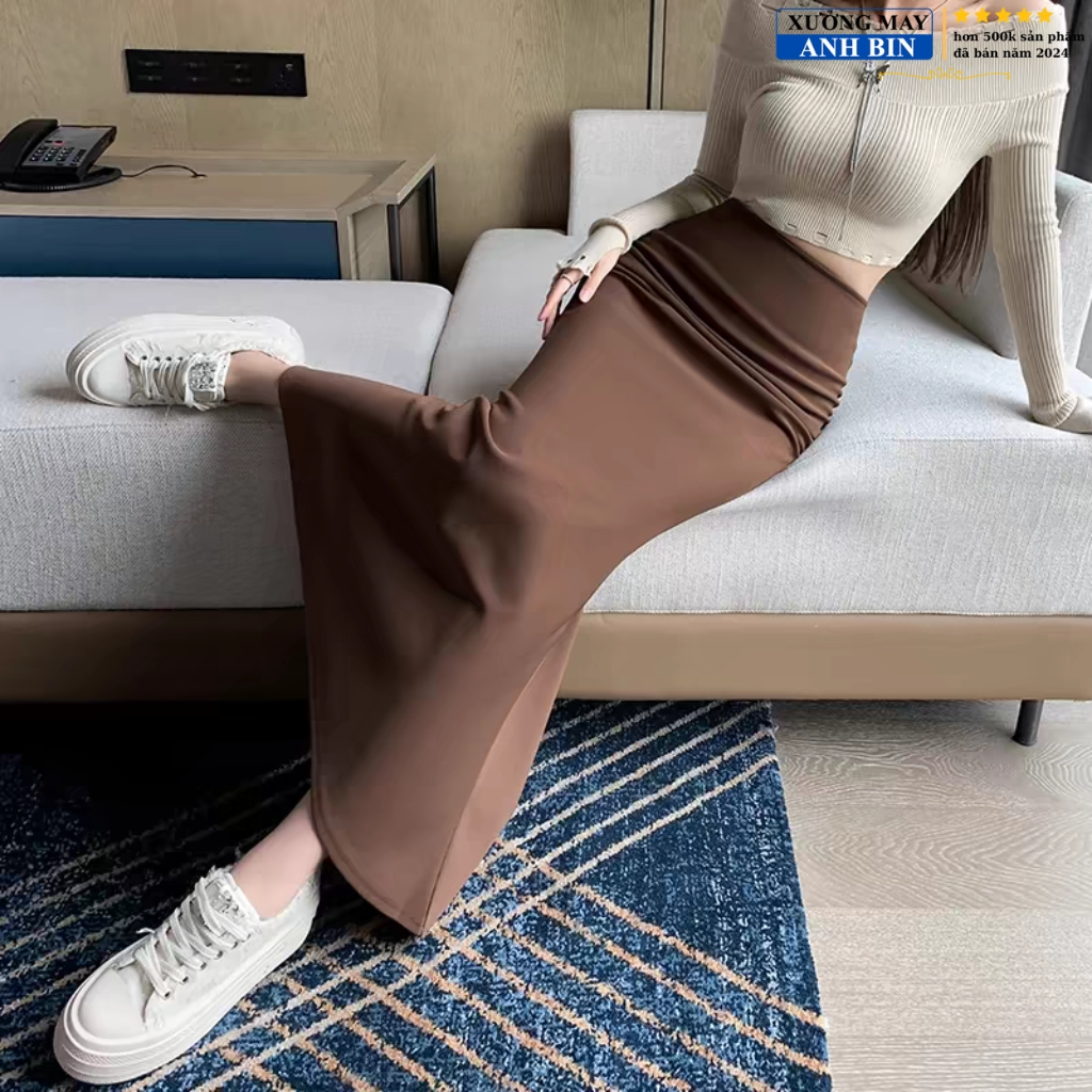 Chân váy đuôi cá dáng dài ôm body, chất UMI dày co giãn thoải mái, phong cách Hàn Quốc quyến rũ sang trọng | BigBuy360 - bigbuy360.vn