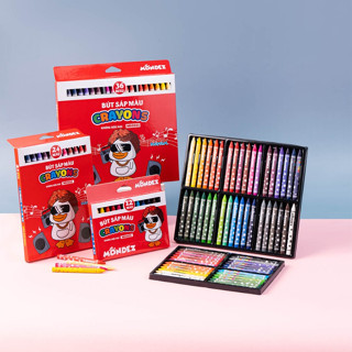 Bút Sáp Màu Vịt Nghe Nhạc MONDEZ 12-48 Chiếc, Bám Giấy Tốt Cho Bé Tập Tô M50021/M50022/M50023/M50024