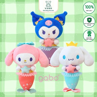  Gấu Bông Kuromi Melody Cinnamoroll Cosplay Tiên Cá Sanrio Đuôi Cá gối ôm cho bé gối ôm dài hình thú cute K4T2 