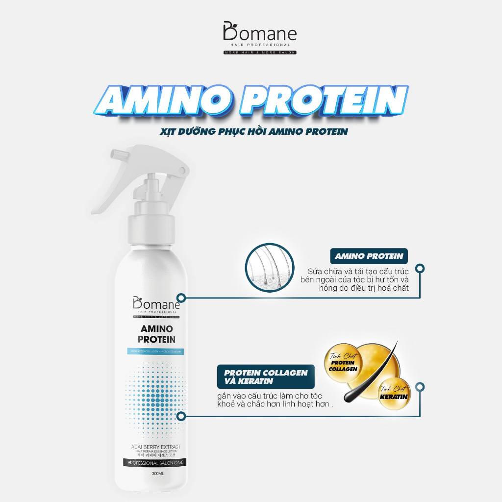 Xịt dưỡng phục hồi Amino Protein Bomane
