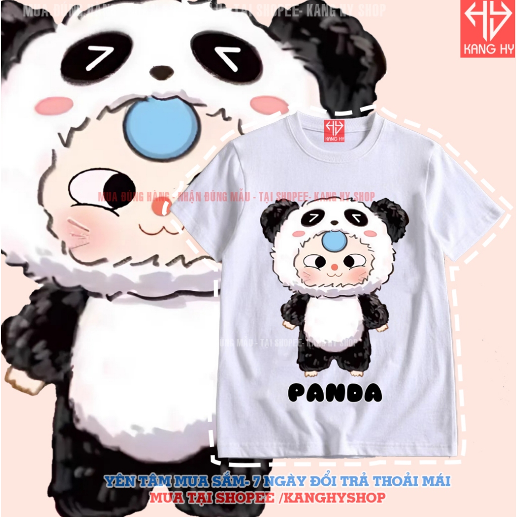 áo thun in hình baby three nhân vật gấu panda dễ thương F722