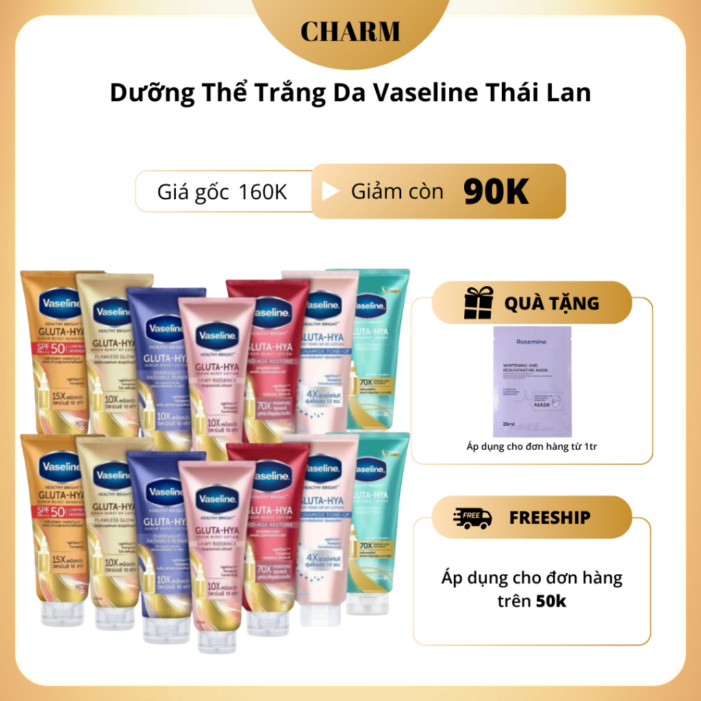 Dưỡng Thể Trắng Da Vaseline Thái Lan