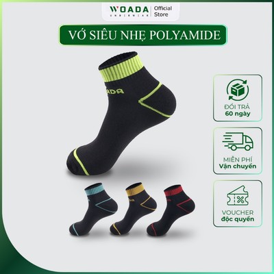 [COMBO 3] Vớ Nam Dáng Thể Thao Chất Liệu Polyamide Siêu Nhẹ Thương Hiệu WOADA LK802