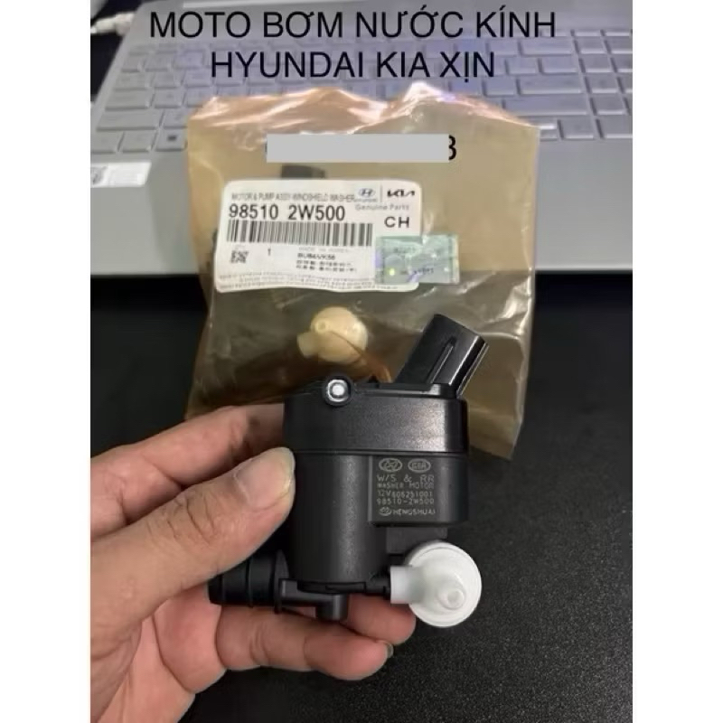 MOTOR BƠM NƯỚC RỪA KÍNH KIA MORNING SENDONA RONDO HYUNDAI SANTAFE STAREX XIN HÃNG 2 VỜI 98510 2W500