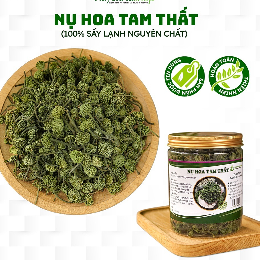 Nụ Hoa Tam Thất Sấy Khô 100gr Tự Nhiên Loại Đẹp Nguyên Nụ Không Vụn Tốt Cho Sức Khỏe ✅[HÀNG CAO CẤP]