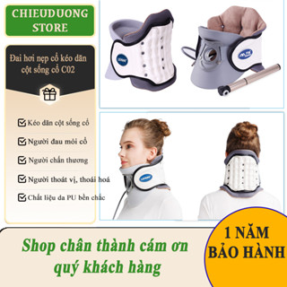 Đai hơi kéo dãm cố định cột sống cổ, đai nẹp cổ làm giảm nhức mỏi cột sống cổ hỗ trợ cho người thoái hoá, thoát vị cổ