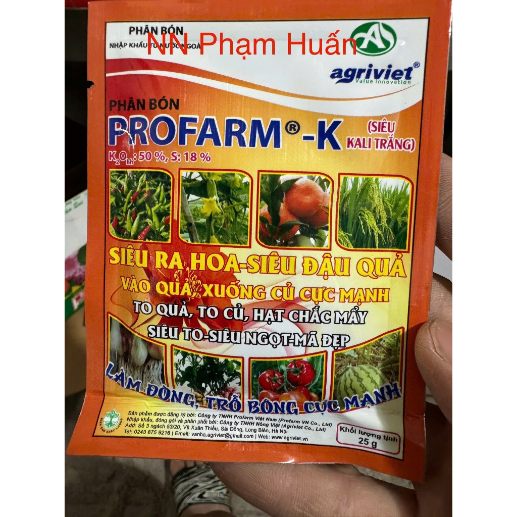 Phân bón siêu Kali Profarm -K (gói 25gr) siêu kích hoa đậu quả