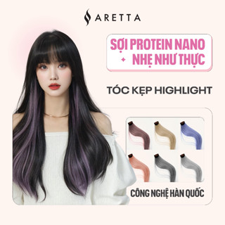 Tóc Giả Kẹp Highlight ARETTA Dài Thẳng Lẻ Một Phím 60cm