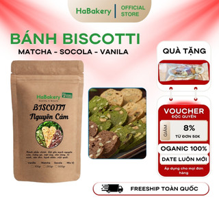  Bánh biscotti ăn kiêng HaBakery bánh ăn kiêng giảm cân nguyên cám  đồ ăn vặt healthy không đường keto giảm cân ít calo 