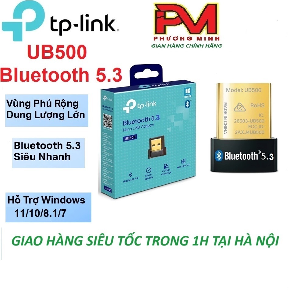Thiết Bị Kết Nối Bluetooth Qua Cổng USB Nano TPLink UB500  5.4 - Ub500 5.0 - Ub400 4.0 - Hàng Cam kế