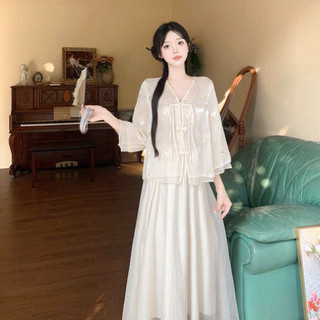 MAXI TRẮNG CỔ YẾM TAG HOA CỔ