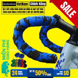  Bộ 2 Dây Cuộn Băng Quấn Ghi Đông Xe Đạp Thể Thao Fixed Gear Single Speed Kèm 2 Nút Bịt Chuyên Dụng Chính Hãng Dododios 