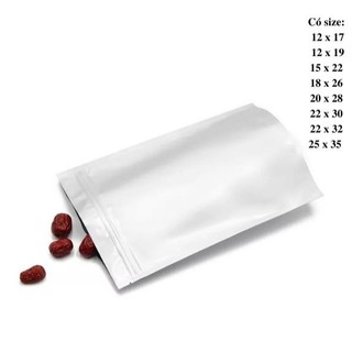 1kg Túi Zip 2 Mặt Bạc Đủ Cỡ