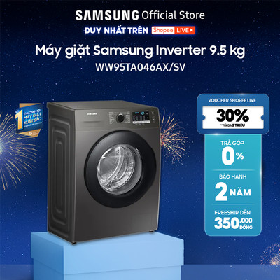 [Livestream] Máy giặt Samsung Inverter 9.5 kg WW95TA046AX/SV