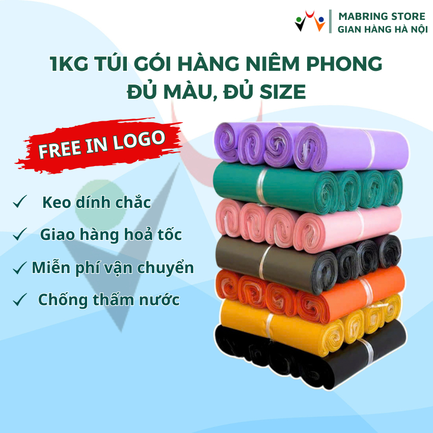 [1Kg] Túi Gói Hàng, Túi Niêm Phong Siêu Dày Siêu Dai (15x25, 17x30, 20x30, 25x35, 28x42, 32x45, 38x52, 45x60)