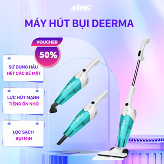  Máy hút bụi cầm tay Deerma DX118C  3 đầu hút trên gỗ gạch thảm dày dùng cho ga giường đệm 