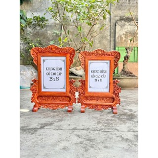  khung ảnh thờ hoa mai gấm gỗ hương kích thước đủ loại  in ảnh theo yêu cầu  