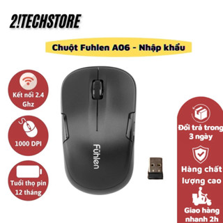 Chuột Không Dây Fuhlen A06G- Chuột Gaming, Văn Phòng- 1000 DPI, Thiết Kế Ergonomic LED RGB, BH 1 Năm