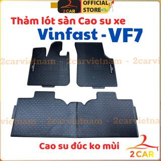  Thảm lót sàn CAO SU xe Vinfast VF7 - Hàng cao su đúc NISSIN không mùi không thấm nước _2CAR 