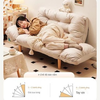  Sofa LườiSofa Đôi GiườngCó thể nằm có thể ngồi giường biến đổi đa chức năng điều chỉnh ghế sofa vải công nghệ chống bẩn 