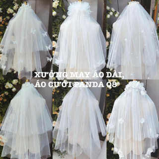 [SẴN ĐỦ MẪU SHIP LIỀN] LÚP/VEIL VOAN TRẮNG ĐÍNH KẾT HẠT HOA BƯỚM PHỐI VÁY CƯỚI CÔ DÂU ĐI TIỆC, ĐÁM CƯỚI, ĐÁM HỎI