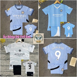 Bộ Quần Áo Đá Bóng/ Đá Banh Trẻ em CLB Manchester City 24/25 ( In Sẵn ) - Hàng Mè Kim Cao Cấp