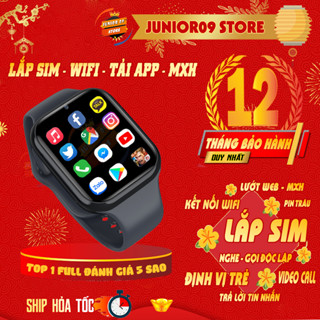 [ TẢI APP_MXH ] Đồng Hồ Thông Minh JUNIOR09 WATCH PREMIUM, Lắp Sim 4G Nghe Gọi - Định vị, Kết nối Wifi, Lướt Web Mạng XH