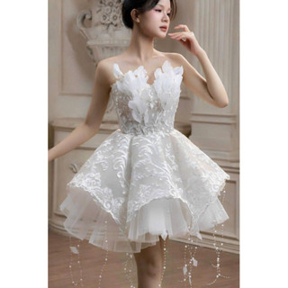 Đầm cưới năng động TRIPBLE T DRESS cúp đính hoa nổi và cườm - size S/M/L