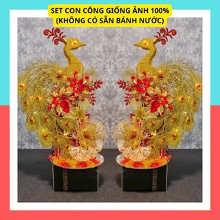 [HÀNG LOẠI 1] Set Phụ Kiện Con Công Trang Trí Tháp Bánh Tết Con Công, Trang Trí Oản Công Phượng Tháp Bia, Tháp Nước Ngọt