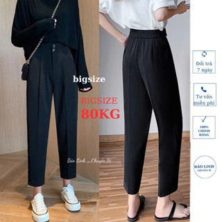 Quần Tây Công Sở BIGSIZE Lưng Chun Kiểu Dáng Quần Âu Cạp Cao 2 Cúc M777 Dáng Dài Ống Đứng Mặc Đi học Đi Làm