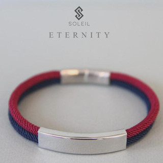 Vòng đeo tay unisex Eternity dây vải Milan mix charm thép không gỉ, khóa hít nam châm - SOLEIL