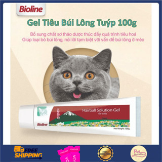 Gel Tiêu Búi Lông & Dinh Dưỡng Bioline Cho Mèo - Hairball & Nutrition Supplements 100gr