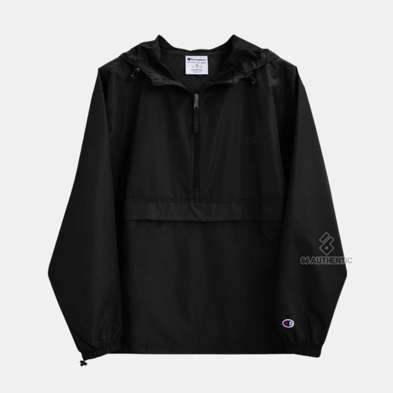 Áo jacket Champion màu đen auth 100% new