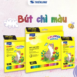  Bút chì 12 18 24 màu - Colored Pencils Thiên Long Colokit 