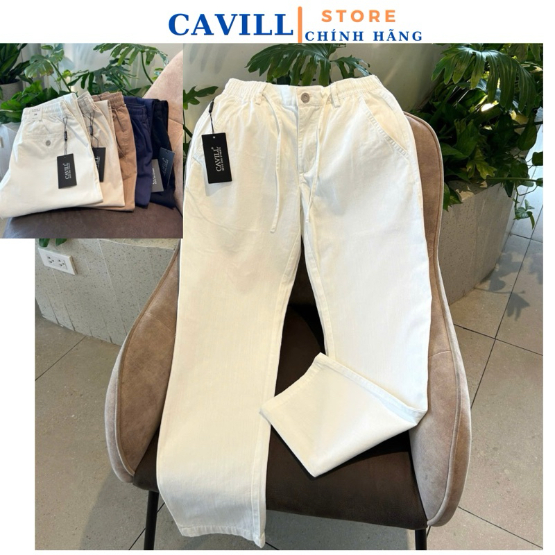 Quần Dài Nam CAVILL Chất Đũi Linen Cao Cấp, Form Suông Đứng Ống Rộng Thoải Mái, Phong Cách