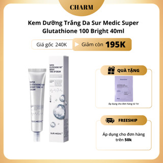 Kem Dưỡng Trắng Da Sur Medic Super Glutathione 100 Bright Tone Up Cream 40ml