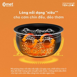 [Hỏa tốc HCM] Nồi Cơm Điện Tử 1,2L COMET 500w, 11 chức năng, chống dính -1 đổi 1 30 ngày - CM8085