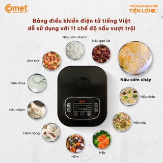 [Hỏa tốc HCM] Nồi Cơm Điện Tử 1,2L COMET 500w, 11 chức năng, chống dính -1 đổi 1 30 ngày - CM8085
